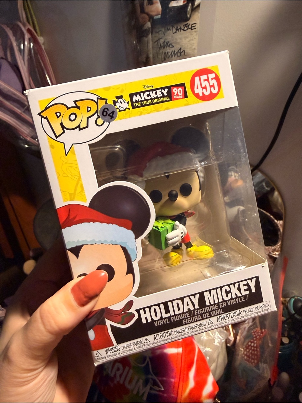 Funko Holiday Mickey Vinyl Figure - Red Hat, Green Gift, Yellow Shoes